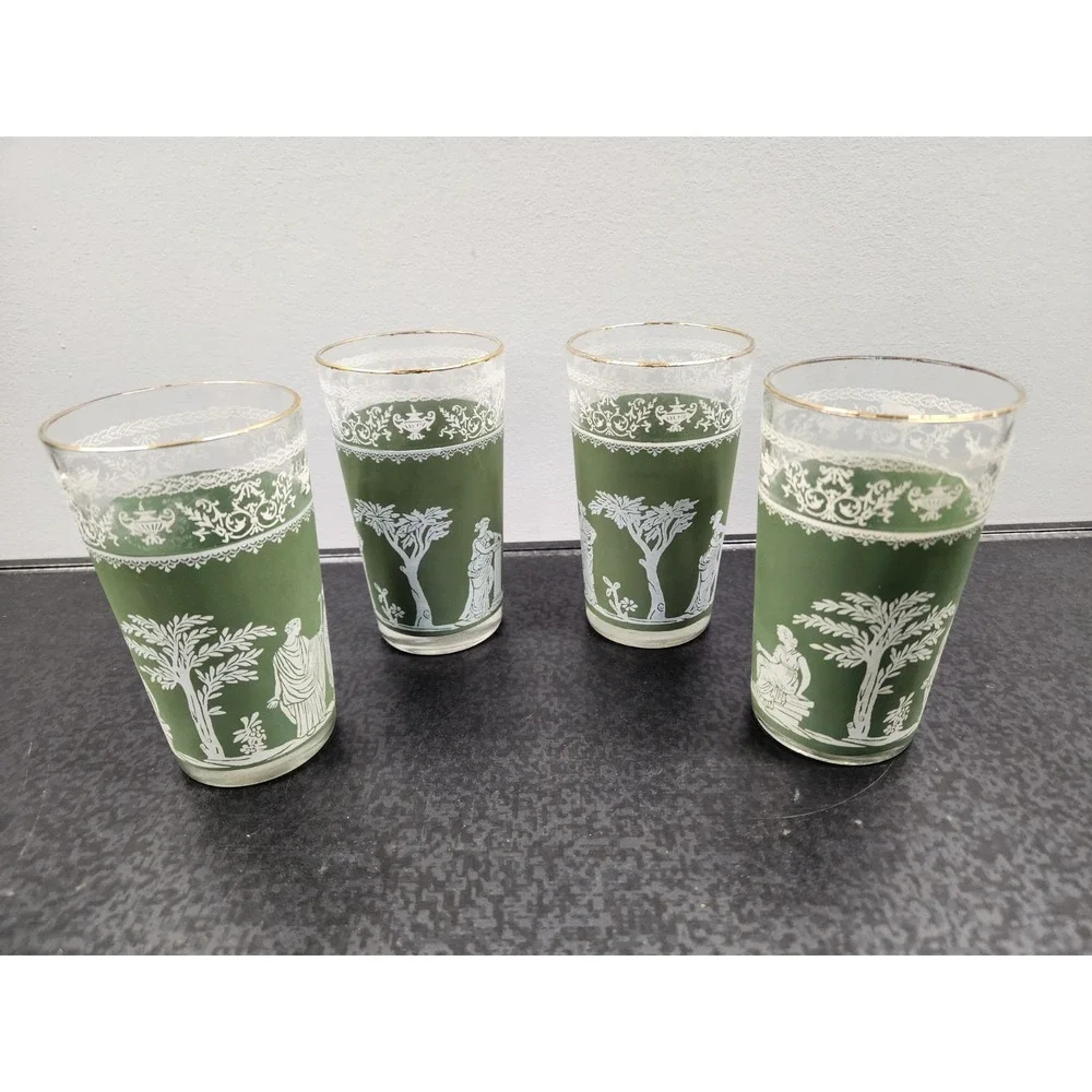 Set of 4 Vintage Wedgwood Jasperware Jeanette Green Hellenic 5